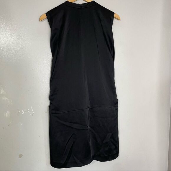 Alexander Wang Womens Twisted Front Drop Waist‎ Muscle Tee Dress Black Size 4 - Picture 3 of 7